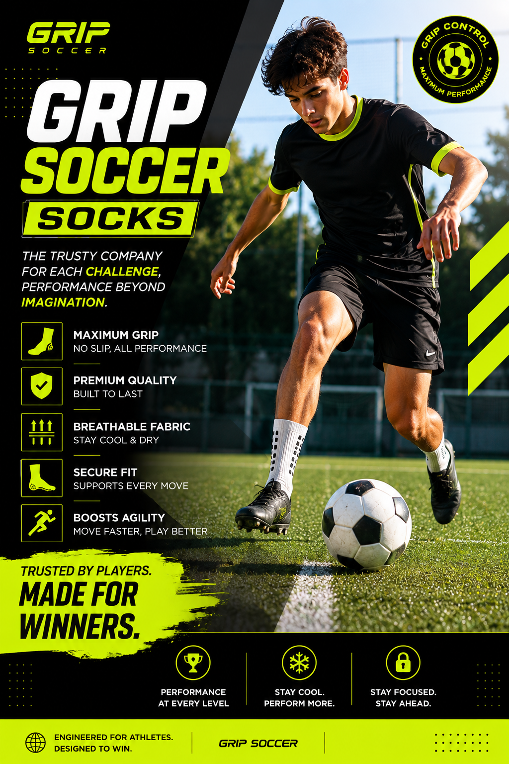5-Pack Anti-Slip Grip Socks – Silicone Non-Slip Football Socks for Men & Women