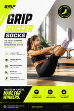 5-Pack Anti-Slip Grip Socks – Silicone Non-Slip Football Socks for Men & Women