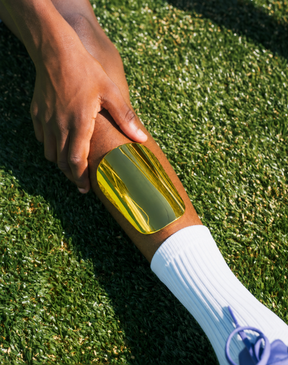 Kids Mini Shin Guards – Gold & Silver